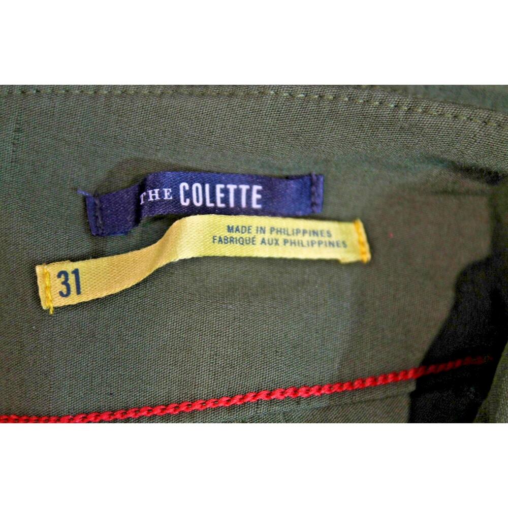MAEVE The Colette Crop Wide Leg Pants Womens size 31 Olive Green Stretch Pockets - Picture 7 of 9